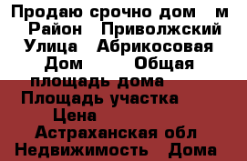 Продаю срочно дом 90м^ › Район ­ Приволжский  › Улица ­ Абрикосовая › Дом ­ 16 › Общая площадь дома ­ 90 › Площадь участка ­ 6 › Цена ­ 1 300 000 - Астраханская обл. Недвижимость » Дома, коттеджи, дачи продажа   